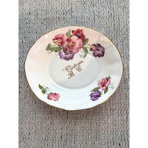 Windsor Bone China‎ England Violet Floral Souvenir Bowl Victoria BC
